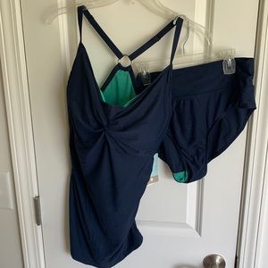 NWT Cake Rosewater Maternity Tankini Navy Size L